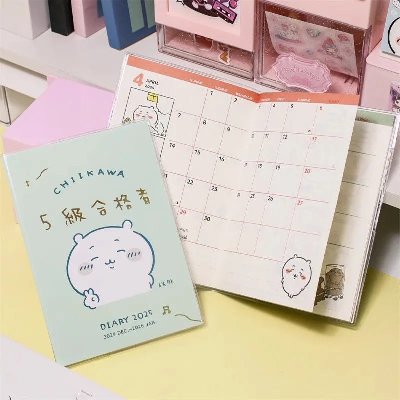 2025 لطيف الكرتون أنيمي دمية الجدول الزمني كتاب عالية الجمال طالب التعلم دفتر مع صفحات داخلية ملونة الإبداعية مكتب التموين #4