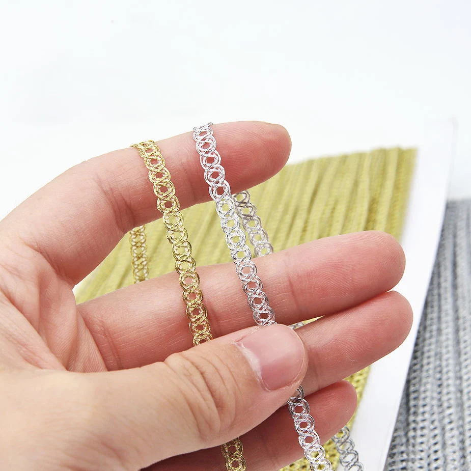 5 Yards kleiner runder Ring-Stickerei-Spitzenstoffbesatz für Kleidung, Weihnachten, Hochzeit, Heimparty, Festivaldekoration, DIY-Nähen – Detail 4