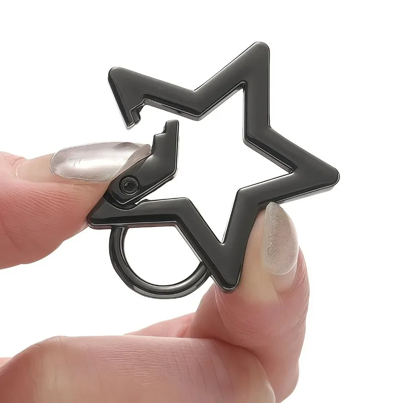 1/2pcs Star Shaped Spring Clasps Openable Metal Carabiner Leather Bag Belt Strap Buckle Connect Pendant Key Chain Snap Clasp