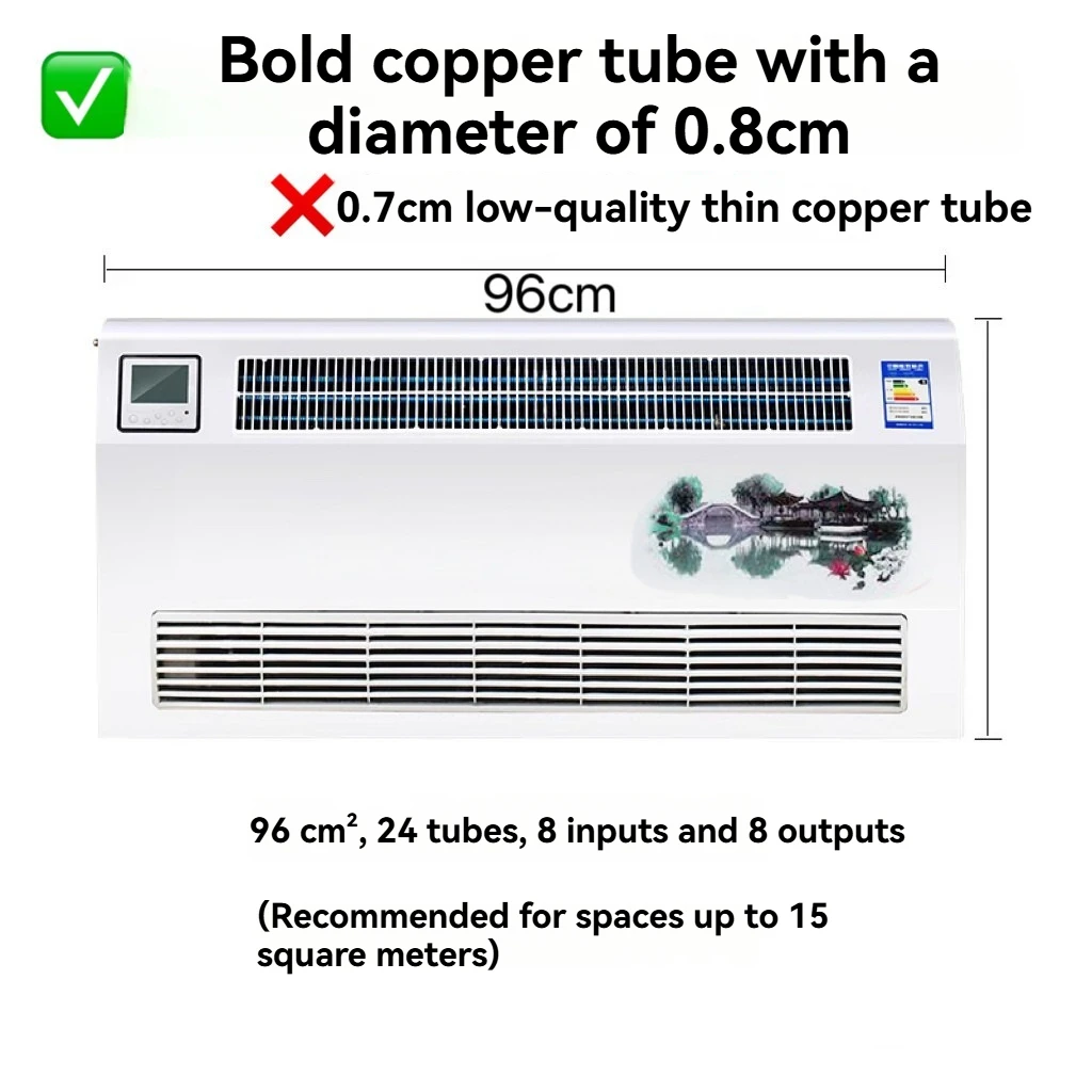 Wall-mounted Water-cooled Air Conditioner Radiator, Exposed Water-cooled Fan, Water-cooled Air Conditioner Blower Radiator