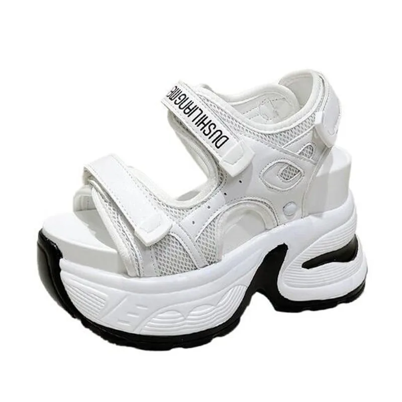 Luxury Chunky Platform Sandals Women 10.5CM High Heels Sexy Open-toed Sandals Wedge Increased Shoes Ladies Beach Summer Sandalia