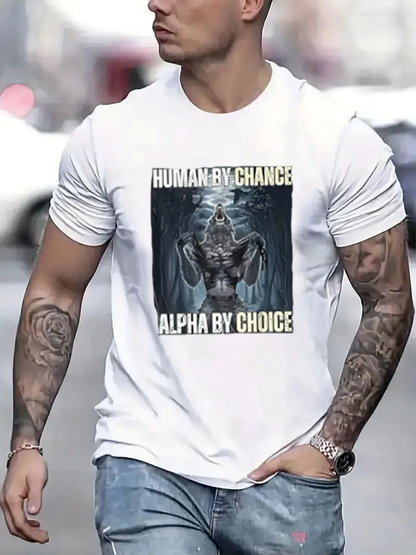 Mens TShirt Comfortable Crew Neck Casual Cotton ShortSleeves Soft Breathable Top Menswear Tshirt Summer Spring Streetwear Cotton Fabric Trendy Letter Print