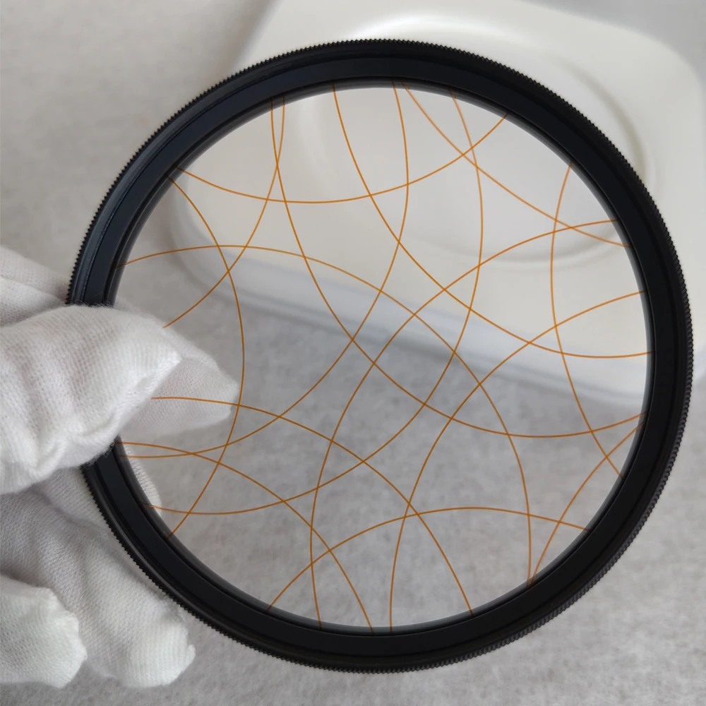 Lustige Unregelmäßige Lichtverlängerungsstreifen-Filter 67mm 77mm 82mm Blau Orange Weiß Streuendes Sonnenlicht Unordentliche Beleuchtungsfilter – Detail 3