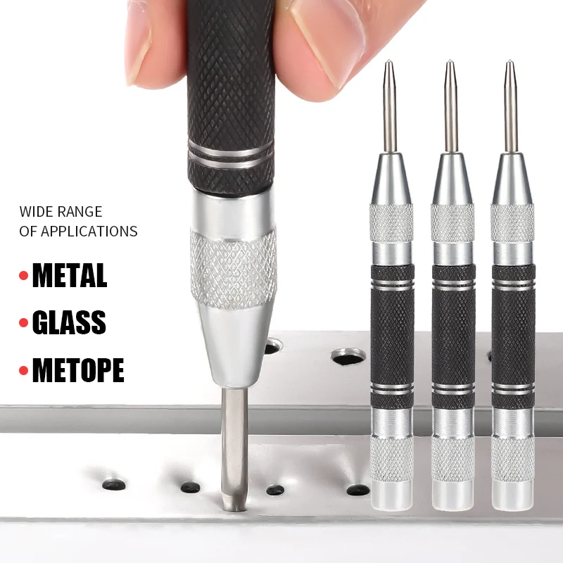 Automatic Centre Punch General Automatic Punch Hand Tools Set Woodworking Metal Drill Adjustable Spring Loaded Automatic Punch