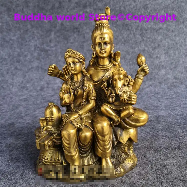 Wholesale Buddhist supply Thailand Japan India Asia copper buddha Elephant God of wealth CAI SHEN Ganesha Shiva Buddha statue