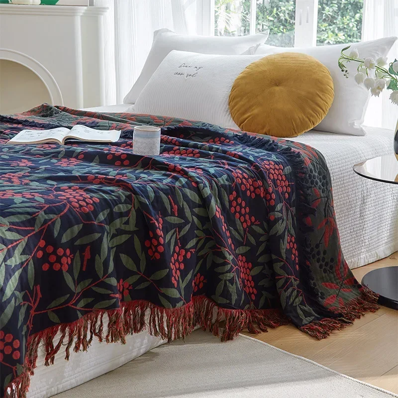 New Cotton Blanket And Bedspreads Multilayer Gauze Sofa Towel Summer Cooling Quilt Nap Air Conditioning Blanket Household Sheet