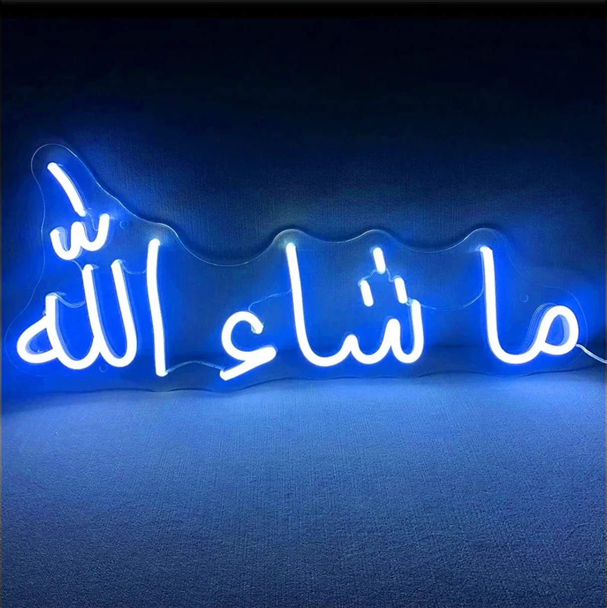 Mashallah lampu tanda Neon Led bahasa Arab, lampu neon LED sesuai pesanan, lampu gantung untuk kamar tidur, Bar, toko, dekorasi dinding ruang