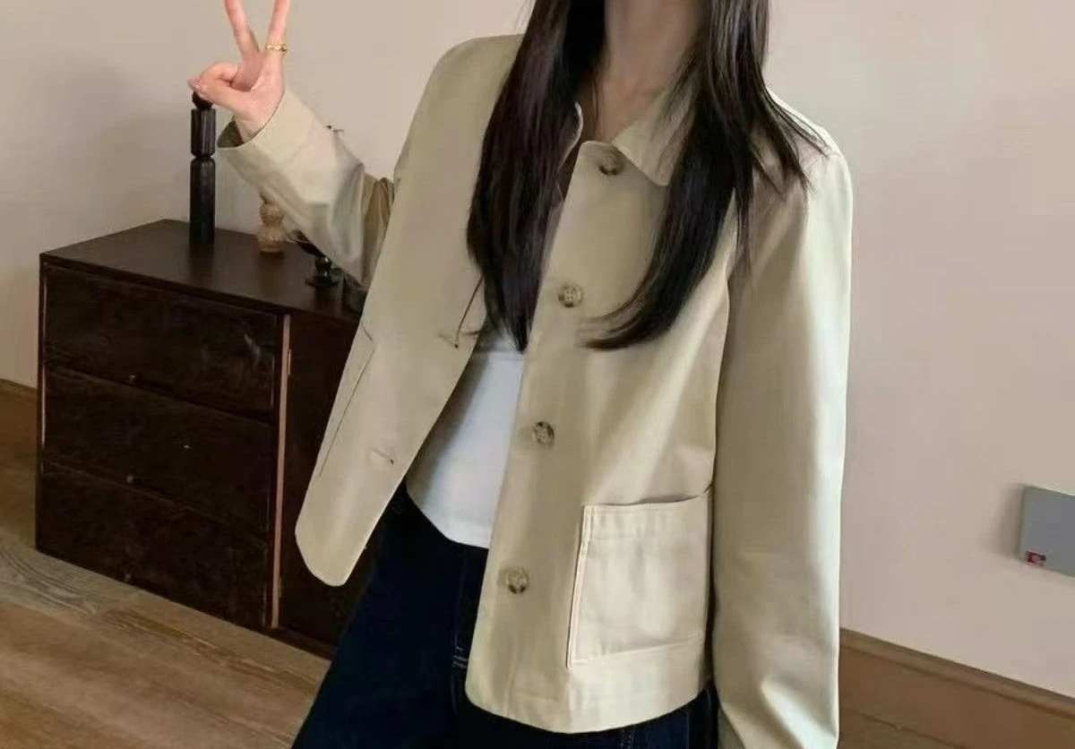 2026 Spring Simple Short Temperament Commuter Versatile Tooling Jacket