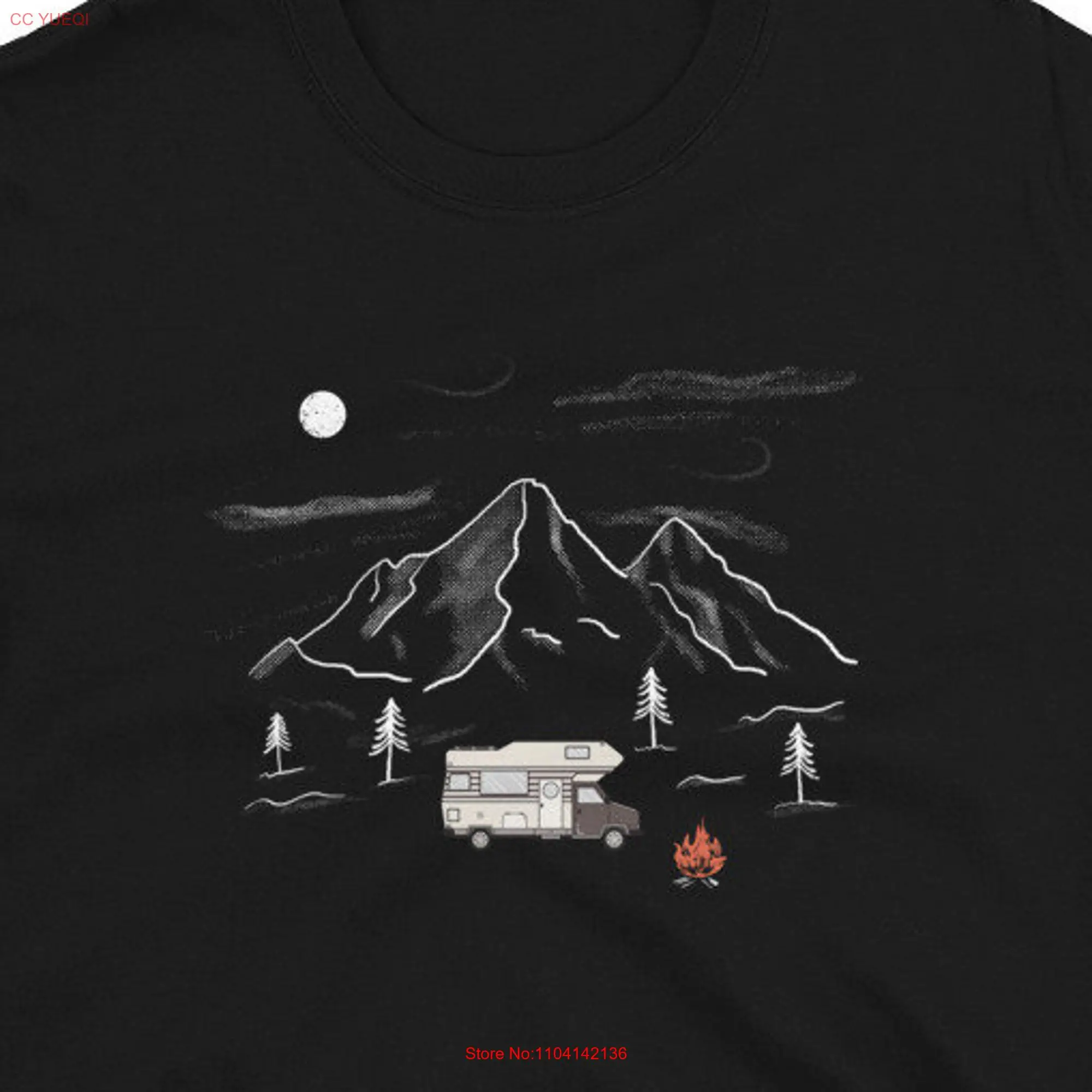 Road Trip T Shirt Motorhome Camping Glamping RV Cabin Life Mountaineer Campfire long or short sleeves