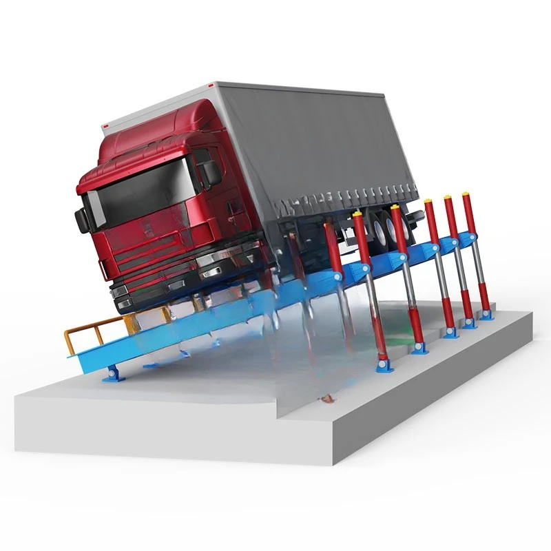 150-Ton truck rollover unloader, sand and stone automatic hydraulic rollover unloader platform