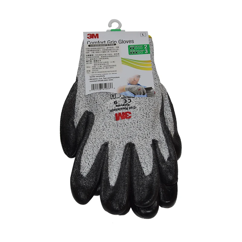 Original 3M CG-CRE Cut Resistant Gloves ANSI 2 EN388 4343 PU Coated Work Gloves Breathable Protective Safety Glove for Precision