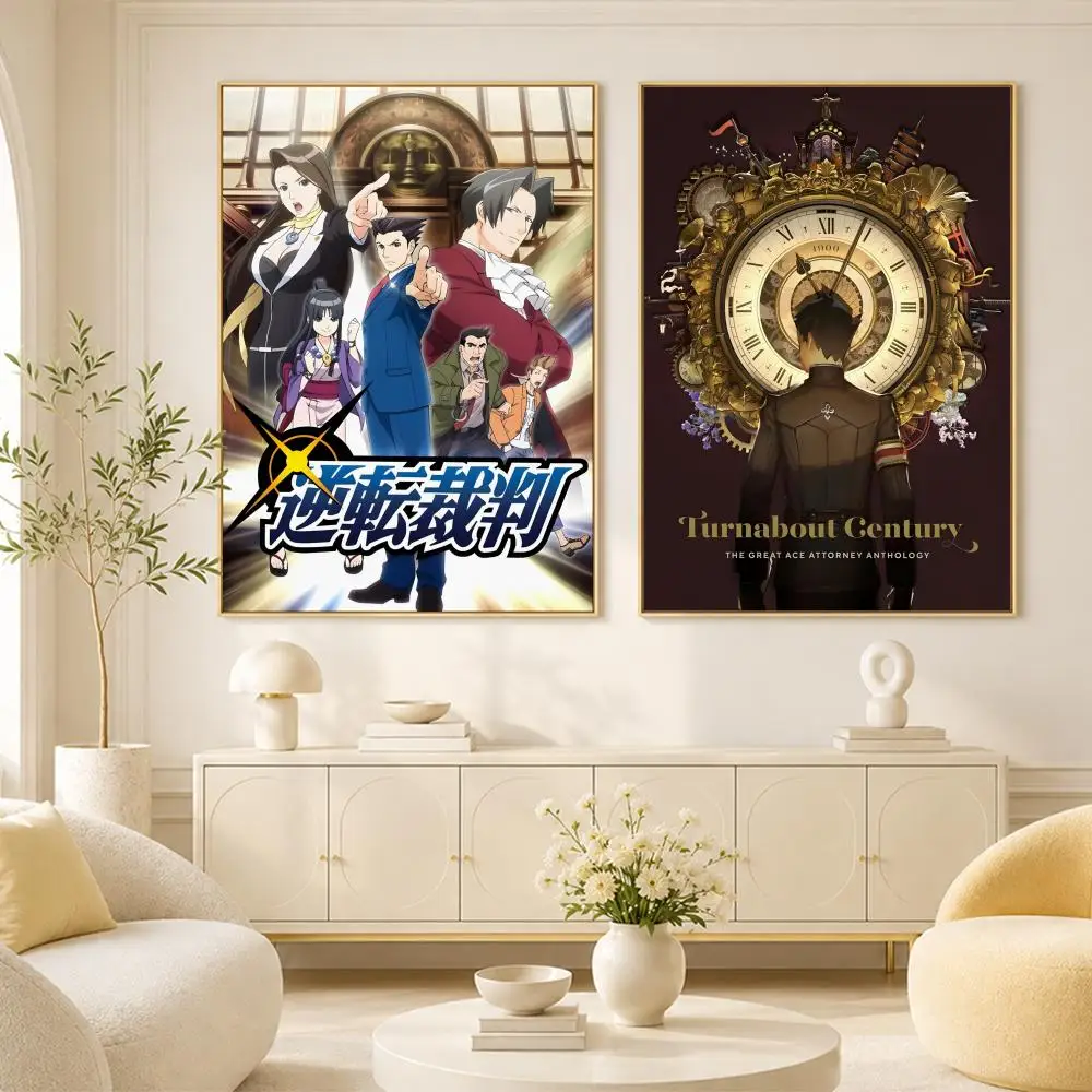 Ace Attorney Poster Room Home Decoration Interior Wall Art Printing Garage Posters Gift
