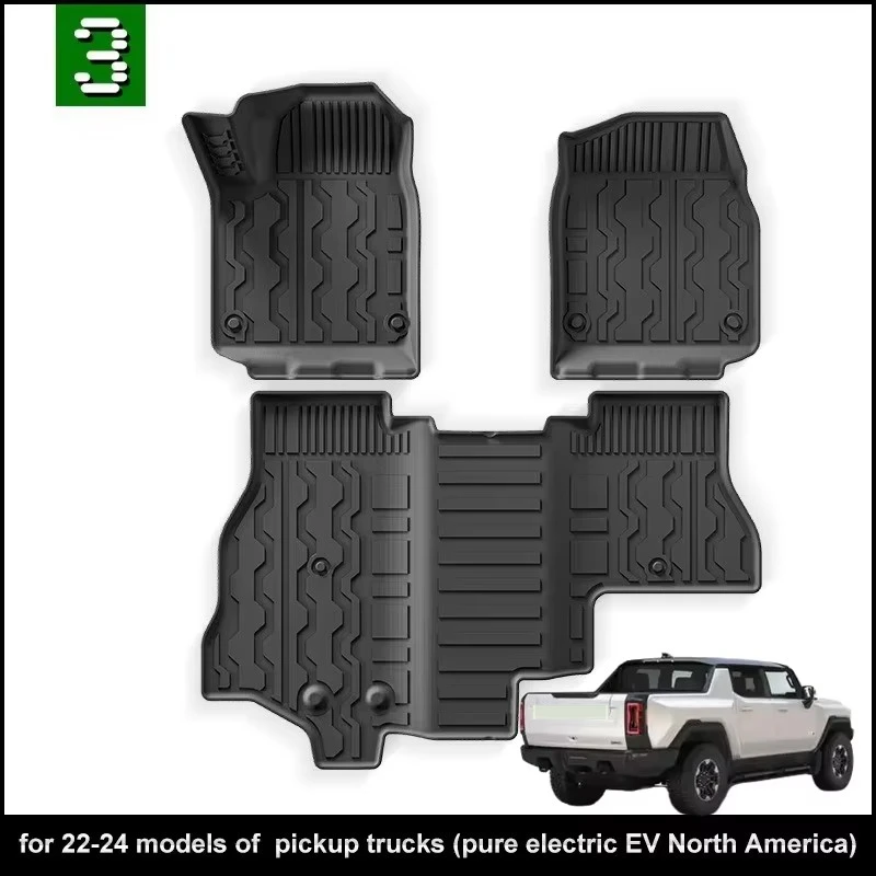 Use for GMC HUMMER EV pickup car carpet HUMMER EV PK floor trunk mat Full Set Trim to Fit For HUMMER EV PK waterproof floor mat