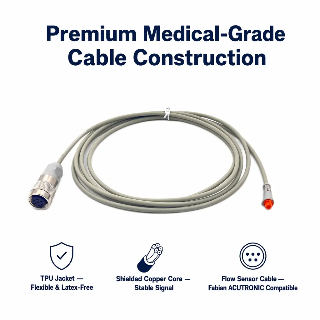 Flow Sensor Connection Cable - Adult TPU
