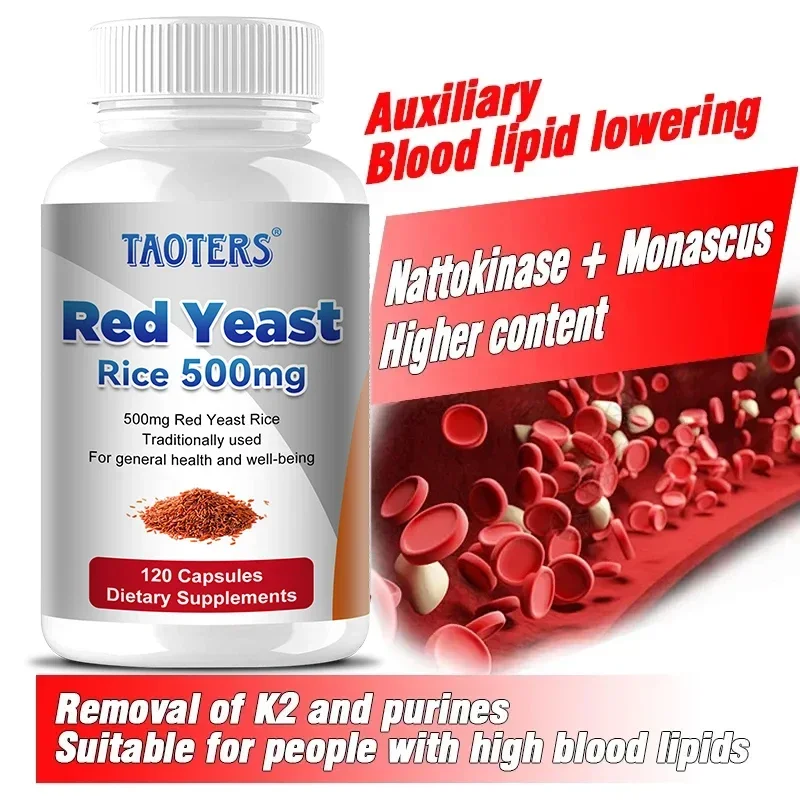 Taoters Red Yeast Antioxidant -500Mg Red Yeast Rice Helps Improve Digestion, Maximize Immune System & Promote Glucose Metabolism