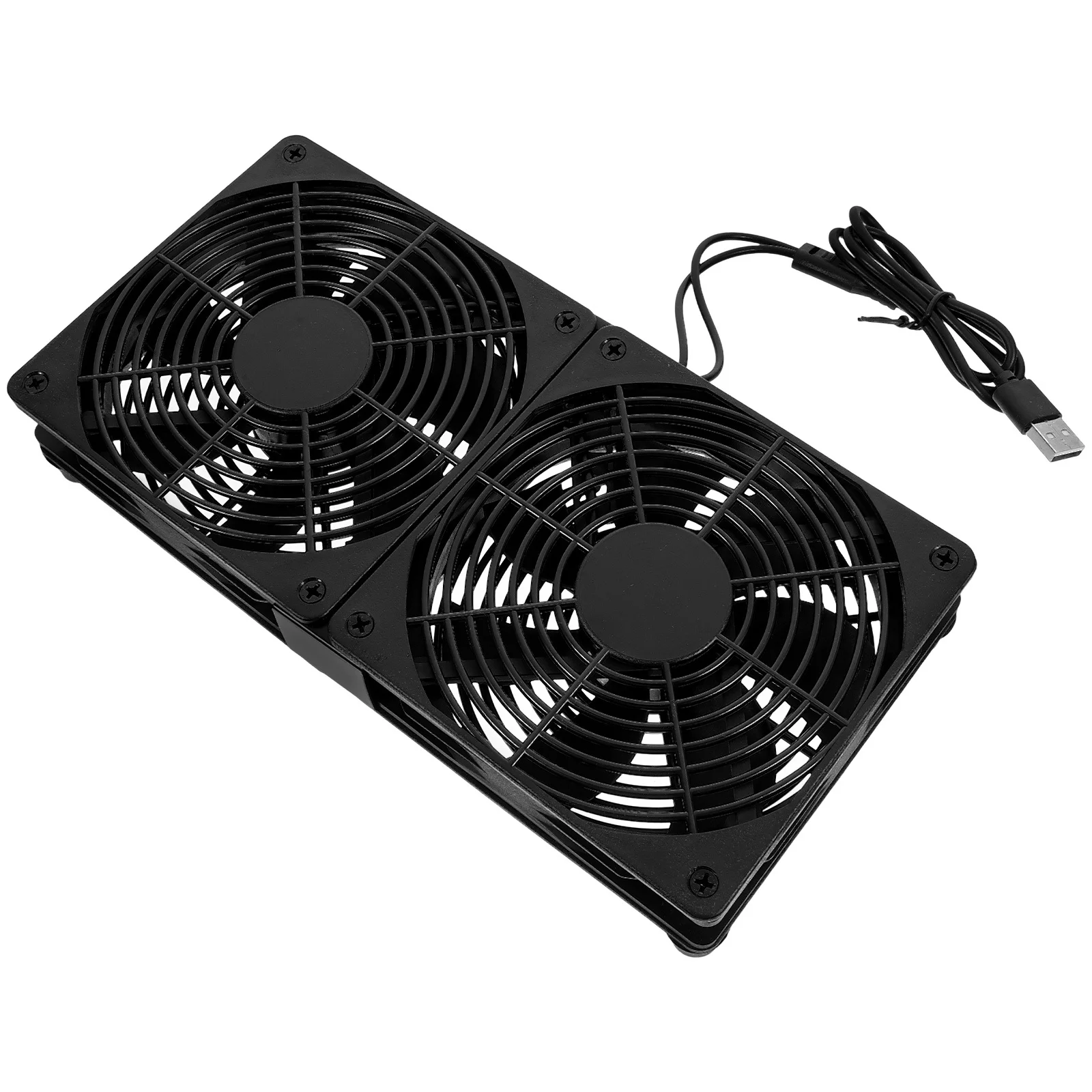 

USB Pc Fan Dual Fan Design Ultra Thin Space Saving Quiet Operation Efficient Heat Dissipation USB Cooler Computer Fans