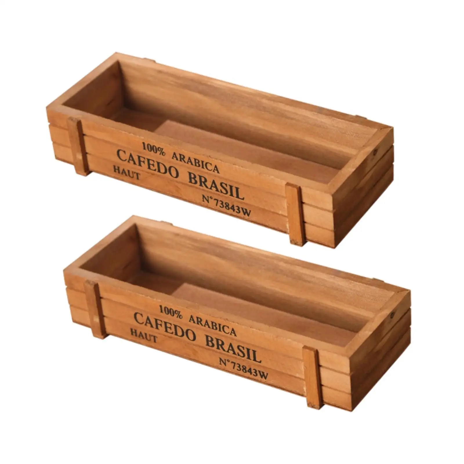 Wood Planter Box Retro Rectangle Organizer Wooden Box Multifunctional for Outdoor Balcony Table Centerpiece Garden Decoration