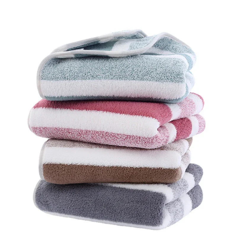New Hot Selling Striped Pattern Towel Soft Hand Towel Bath Towel Quick Drying Absorbent Towels for Bathroom Towel Soft and Thick