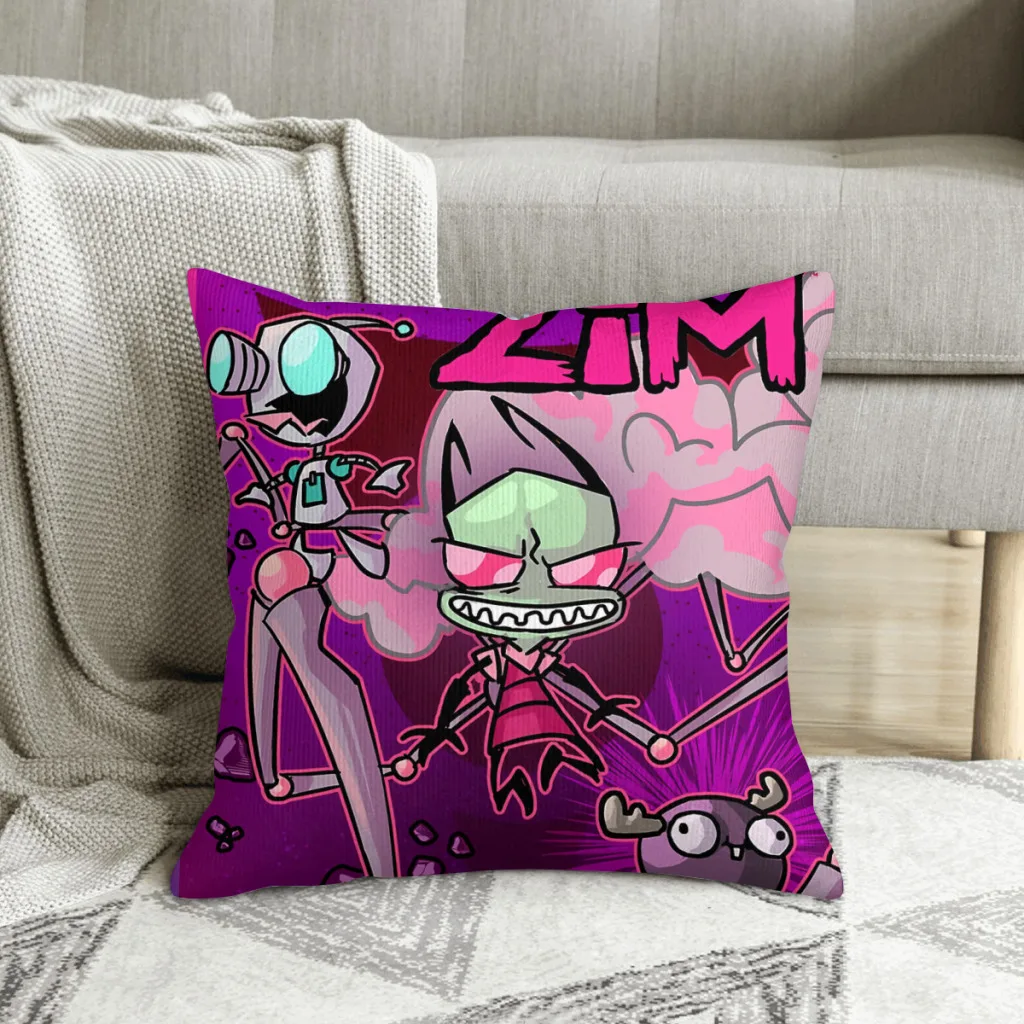 

Shminvader Shmim Invader Zim Tallest Red TV Polyester Cushion Cover For Sofa Garden Decorative Reusable