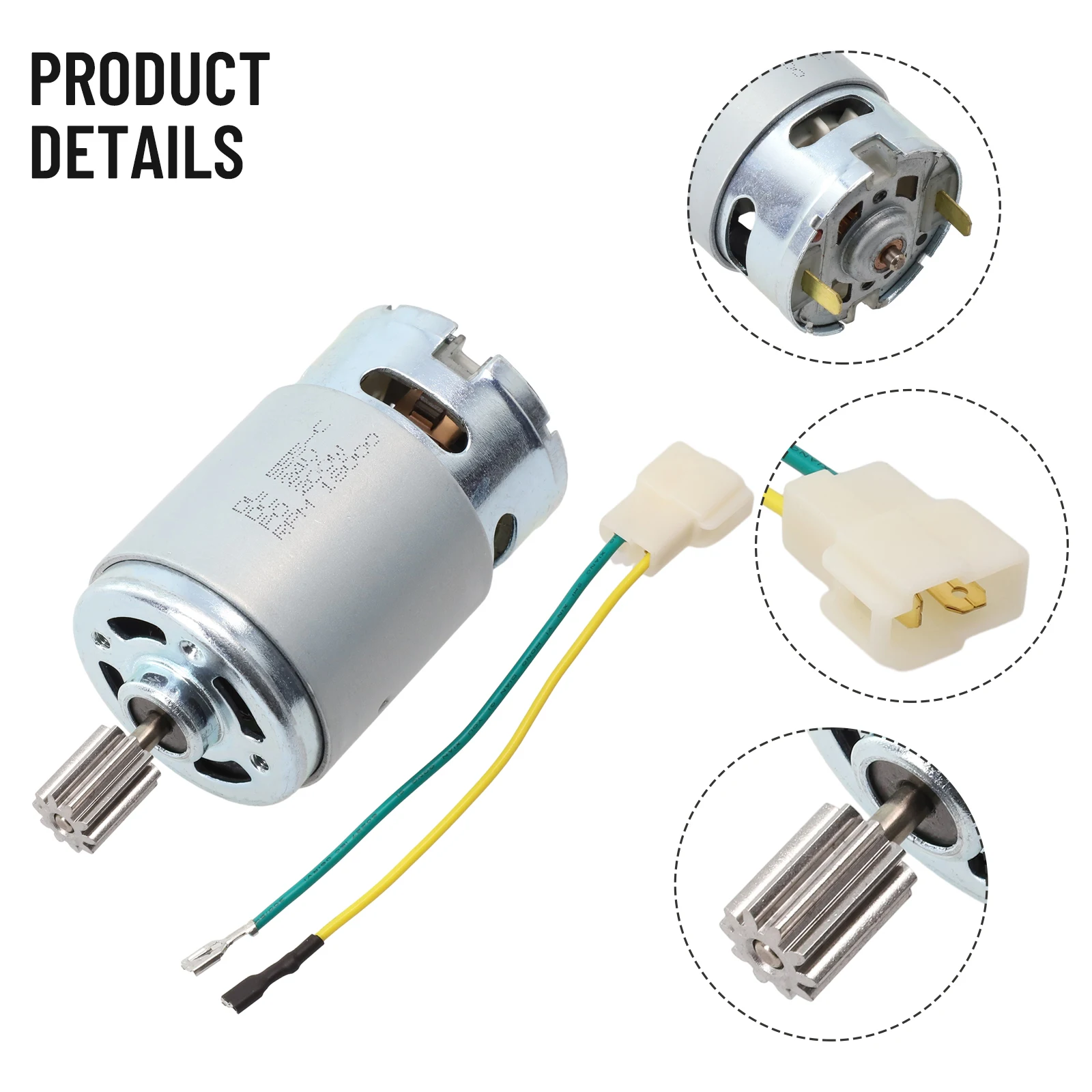 New Practical Replacement Electric Car Motor Gearmotors Belt Line DL 555-C Electric Vehicle Toy Motor IDC Connector