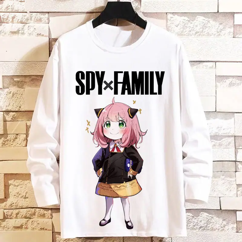 تي شيرت بأكمام طويلة من Anime Game Spy X Family Aniya Forger Merchandise Youth Top