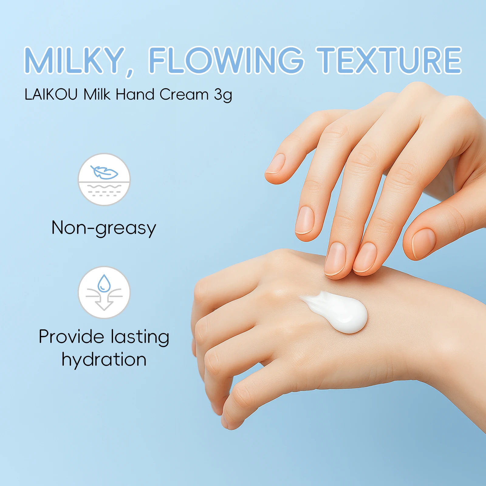 LAIKOU Milch-Hautpflegeset 7-teilig Schlafmaske Serum Handcreme Schlamm-Maske Tuchmaske Augen-Lippen-Maske Tiefenwirksame Feuchtigkeitspflege – Detail 10