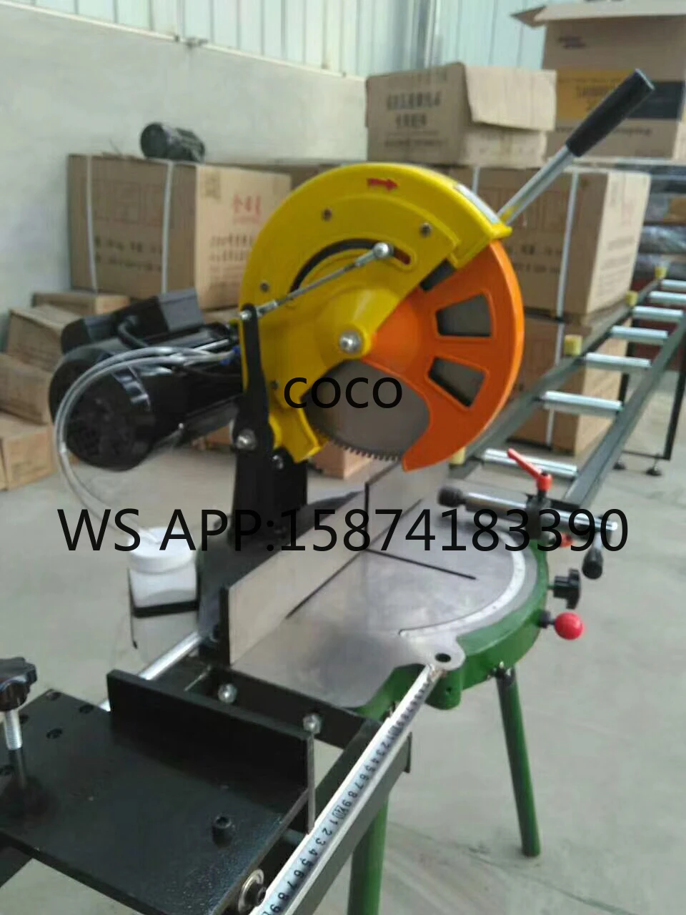255T Manual UPVC Window Door Cutting Saw – Portable PVC Profile Cutter