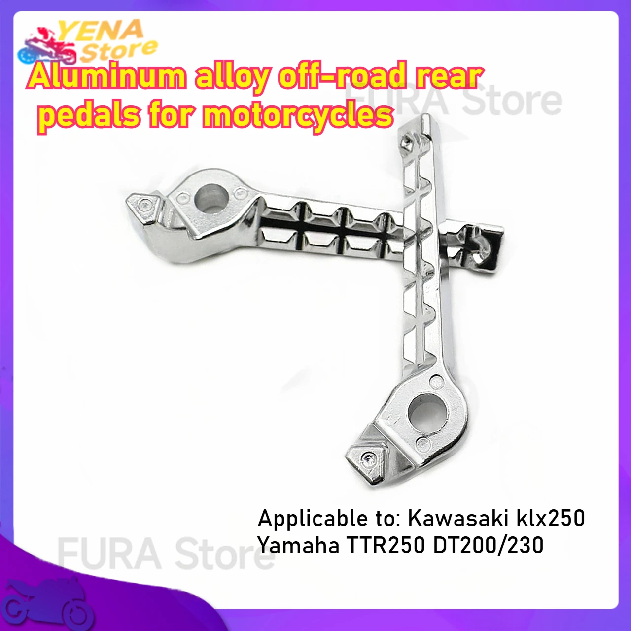 

Aluminum alloy accessories for motorcycle rear pedals are suitable for Kawasaki klx250, Yamaha TTR250, DT200/230