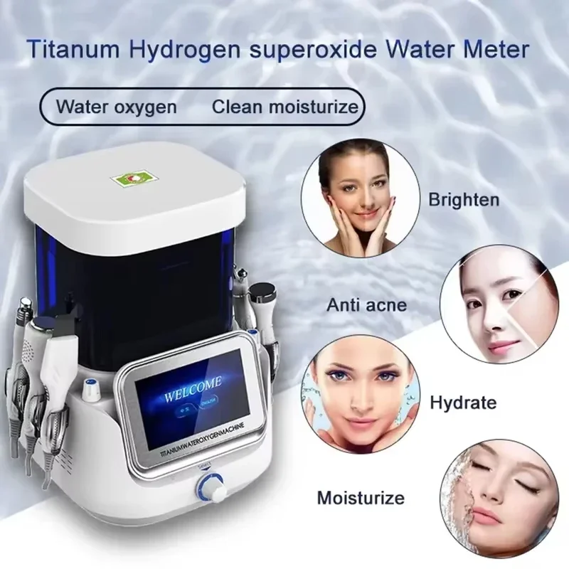 

6in1 Гидродермабразия Спа-машина для лифтинга кожи H2-O2 Устройство для микродермабразии лица на водной основе с подтяжкой небольшого пузыря