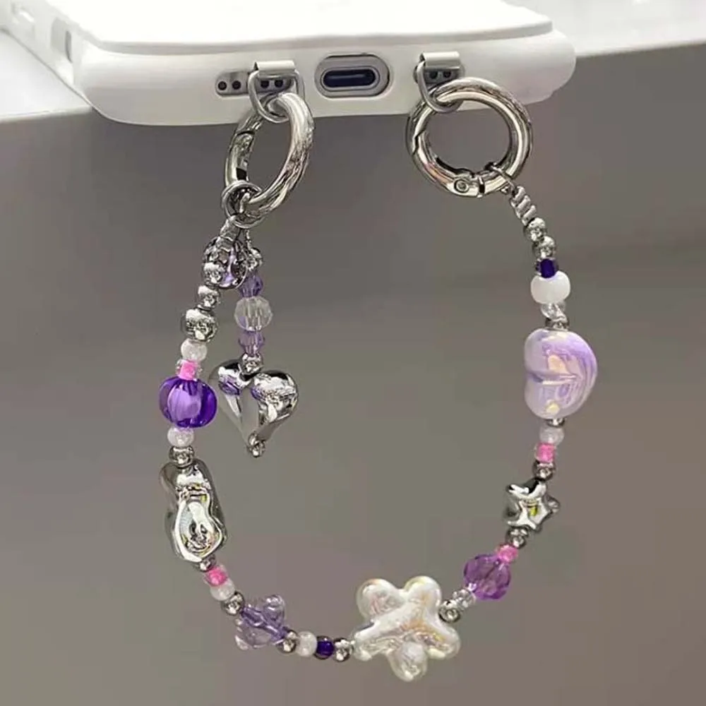 

Funny Y2K Beaded Phone Chain Resin Alloy Colorful Bag Charm Handmade Fish Versatile Bag Pendants Friends