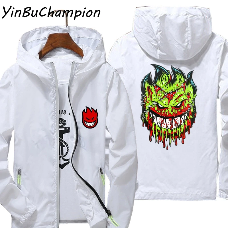 Ripper Spitfire Zombie Wheels Mens Windbreaker Zipper Sunscreen Skin Thin Hooded t shirt Sports Pilot sun protection clothing