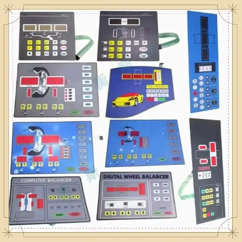 1pc Digital Display Membrane Keyboard Touch Control Buttons, Tire Balancer Machine Key Panel Operating Switch