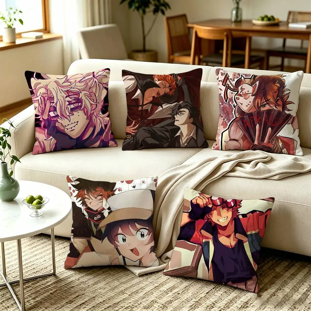 J-Jackpot Crash Course Dark Casino Thriller Square Double-Sided printed Pillow Case Bedroom Bedside Pillow Sofa Cushion Cover