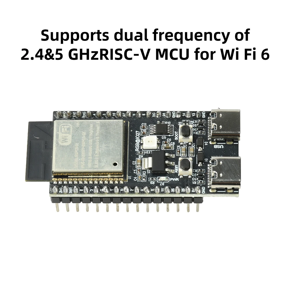 ESP32-C5-H4 Wifi Development Board Dual-frequency 2.4/5GHz 30Pin 4MB Flash WIFI6 CH340 Driver ESP32C5 Integrated with 384KB SRAM