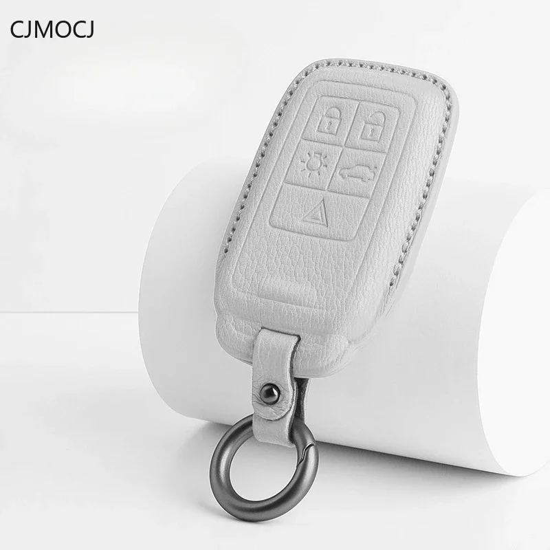 

Leather Car Key Case Fob Cover for Volvo XC60, XC40, XC90, V90, and S90
