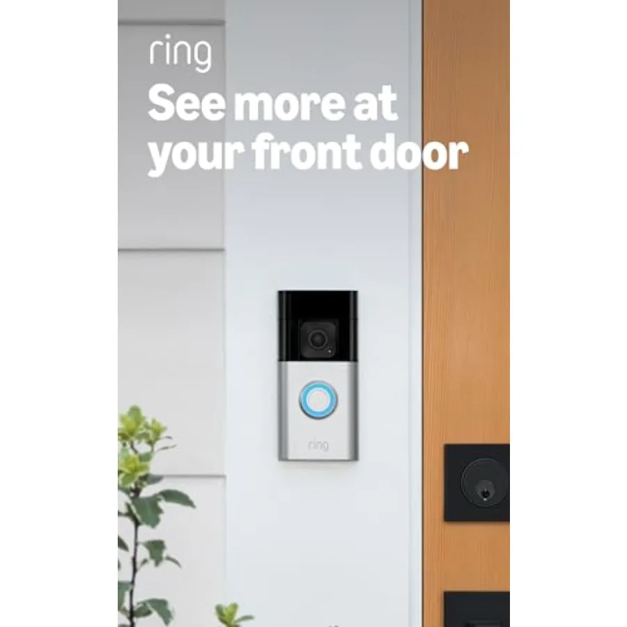 

Как новый Ring Battery Doorbell Plus: новейшая модель для дома или бизнеса, HD+ видео, оповещения о движении, двусторонняя связь, черный цвет