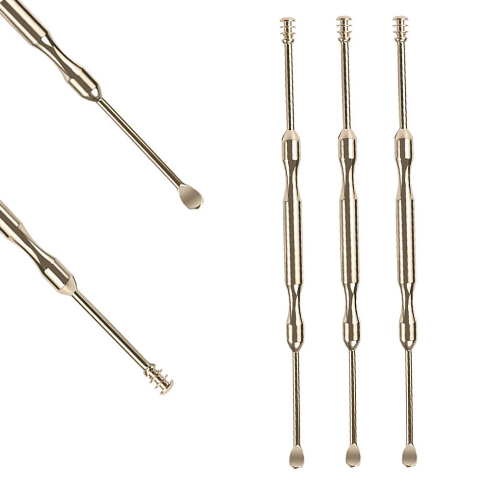 Travel 1 Pcs Double-ended Ear Picks Ear Care Curette Spiral Type Earwax Removal Tool Ear Cleaner Ear Wax Pick Ears Dig Scoop
