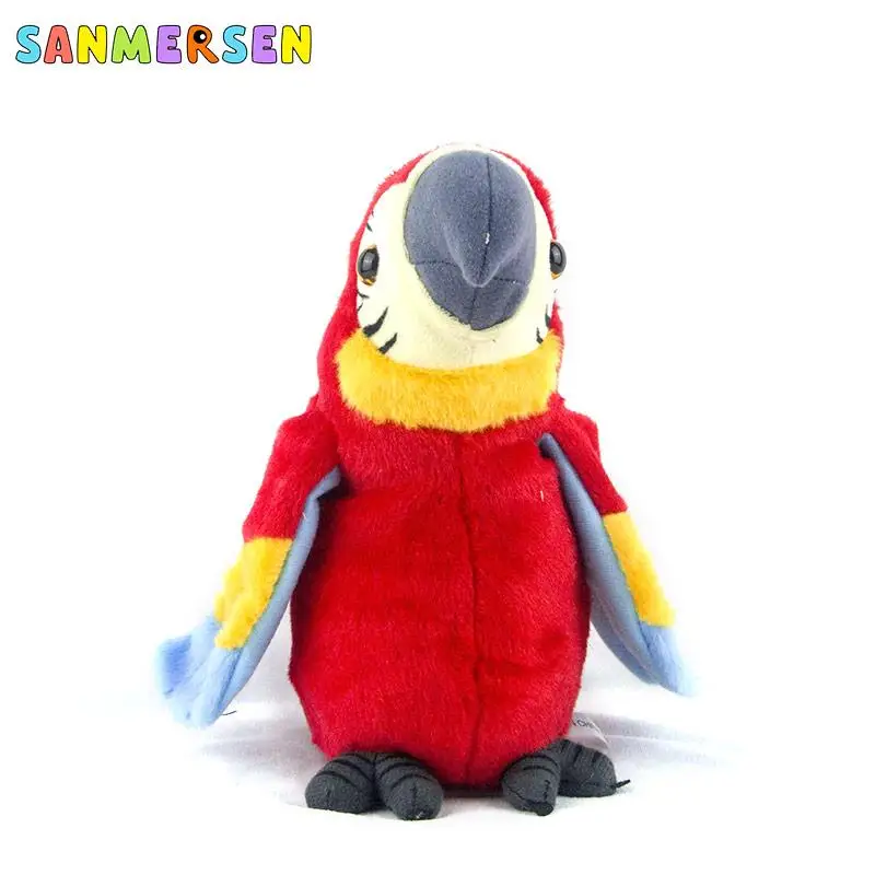 Talking Macaw Parrot Repeat What You Say Stuffed Animal Plush Toy Electronic Record Animated Bird Speaking Parrot Pet Plush Toys