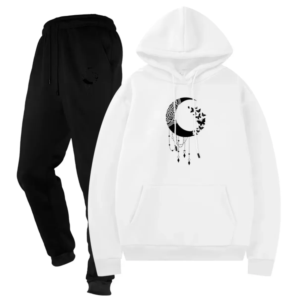 

New Men's Autumn Winter Printed Home Casual Sweatpants Tracksuit Hoodies Daily Sporty Jogger Suits Comfort Warm Outdoor Outfits