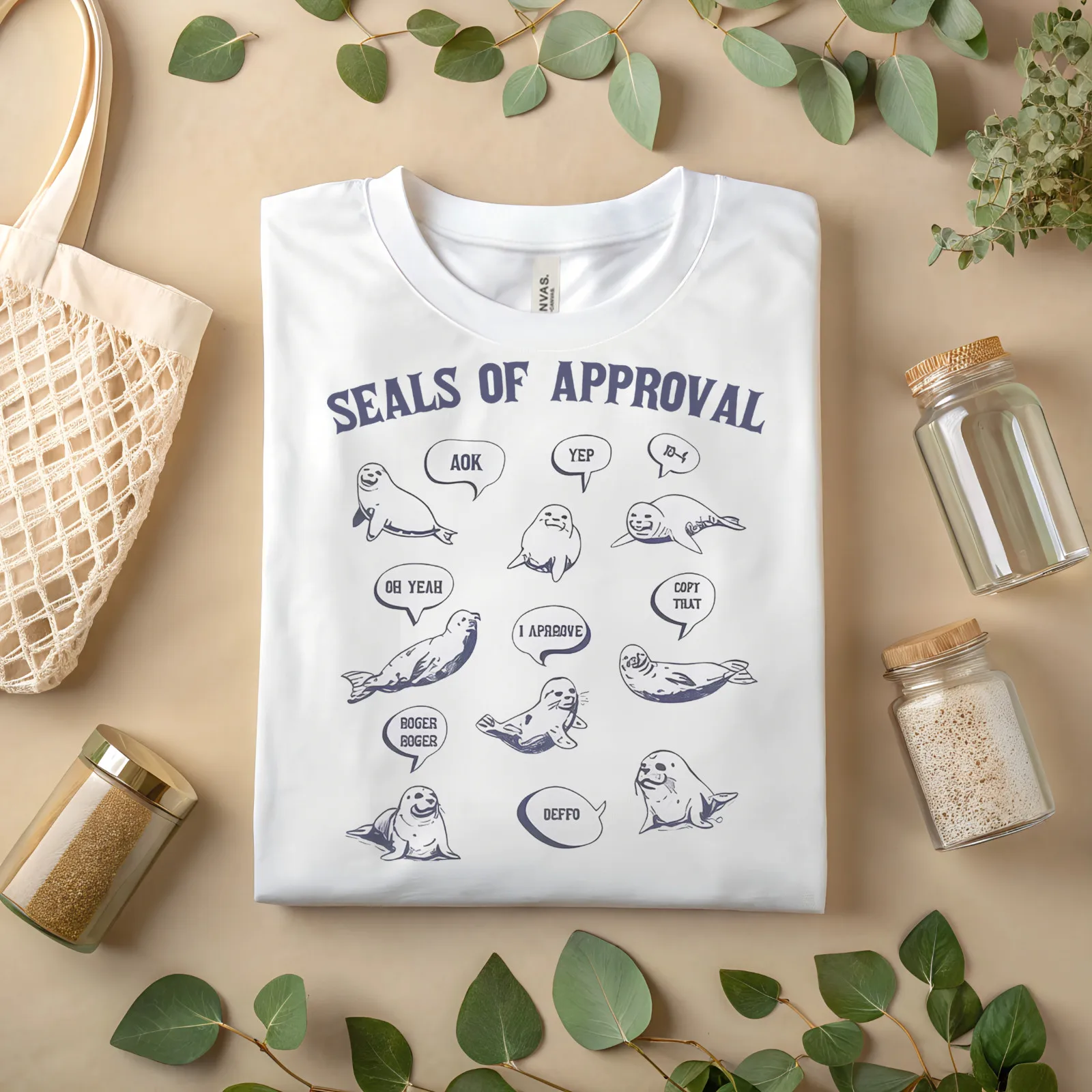 Seals of Approval Funny Seal Graphic T-Shirt Cute Animal Pun Humor Tee A54
