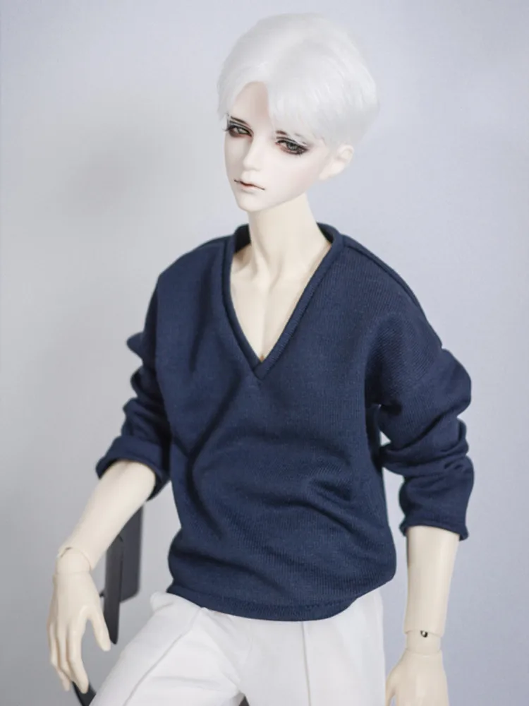 V-neck Sweater T-shirt  for BJD 1/6 1/4 1/3 SD17 Uncle Doll Clothes CMB190