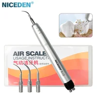 Escalador de aire ultrasónico Dental con 3 puntas, herramienta de limpieza para eliminar cálculo Dental, pieza de mano para blanquear, limpiador de dientes de 2 agujeros/4 agujeros