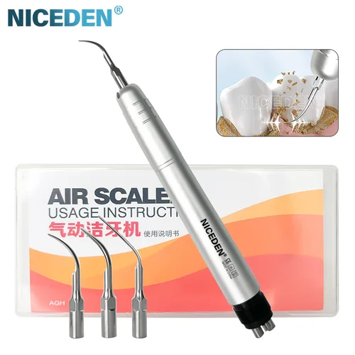 Escalador de aire ultrasónico Dental con 3 puntas, herramienta de limpieza para eliminar cálculo Dental, pieza de mano para blanquear, limpiador de dientes de 2 agujeros/4 agujeros