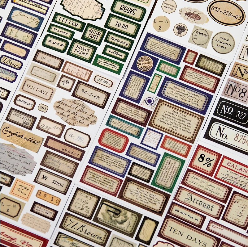 12 قطعة لوازم سكرابوكينغ مذكرات مخطط التسمية الزخرفية الحرفية تاريخ أرقام المواد الكولاج سكرابوكينغ 172*90 مللي متر