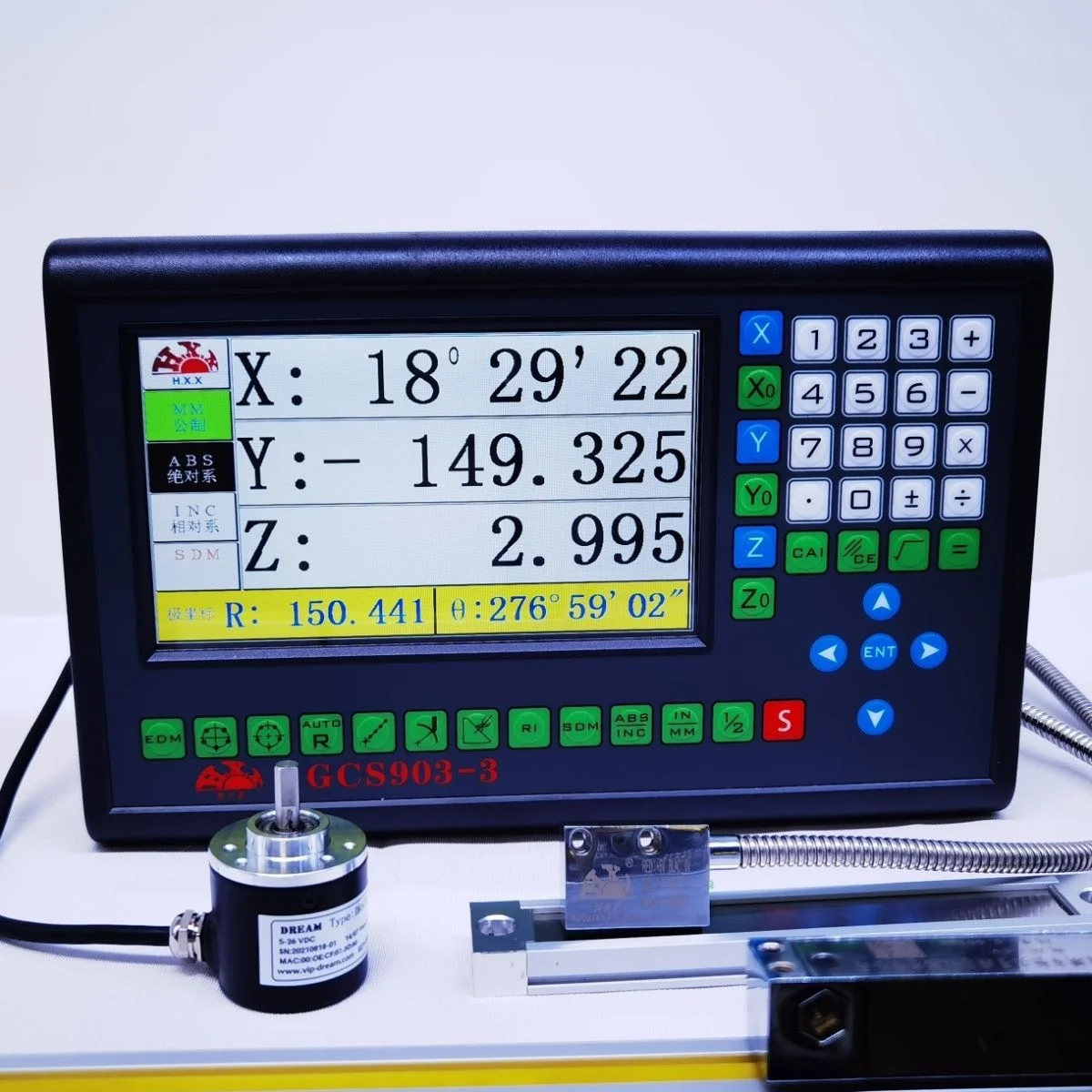 Rotary Encoder Degree Minute Second Display Percentage Display GCS906 Angle 360° Digital Display Meter