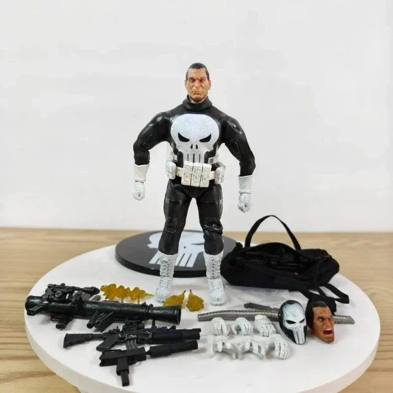 Marvel Sin City Punisher Action Figure Sculpture Battle Suit Armor SHIELD Agent Soldier Comic Model Ornaments Children Gift Toys