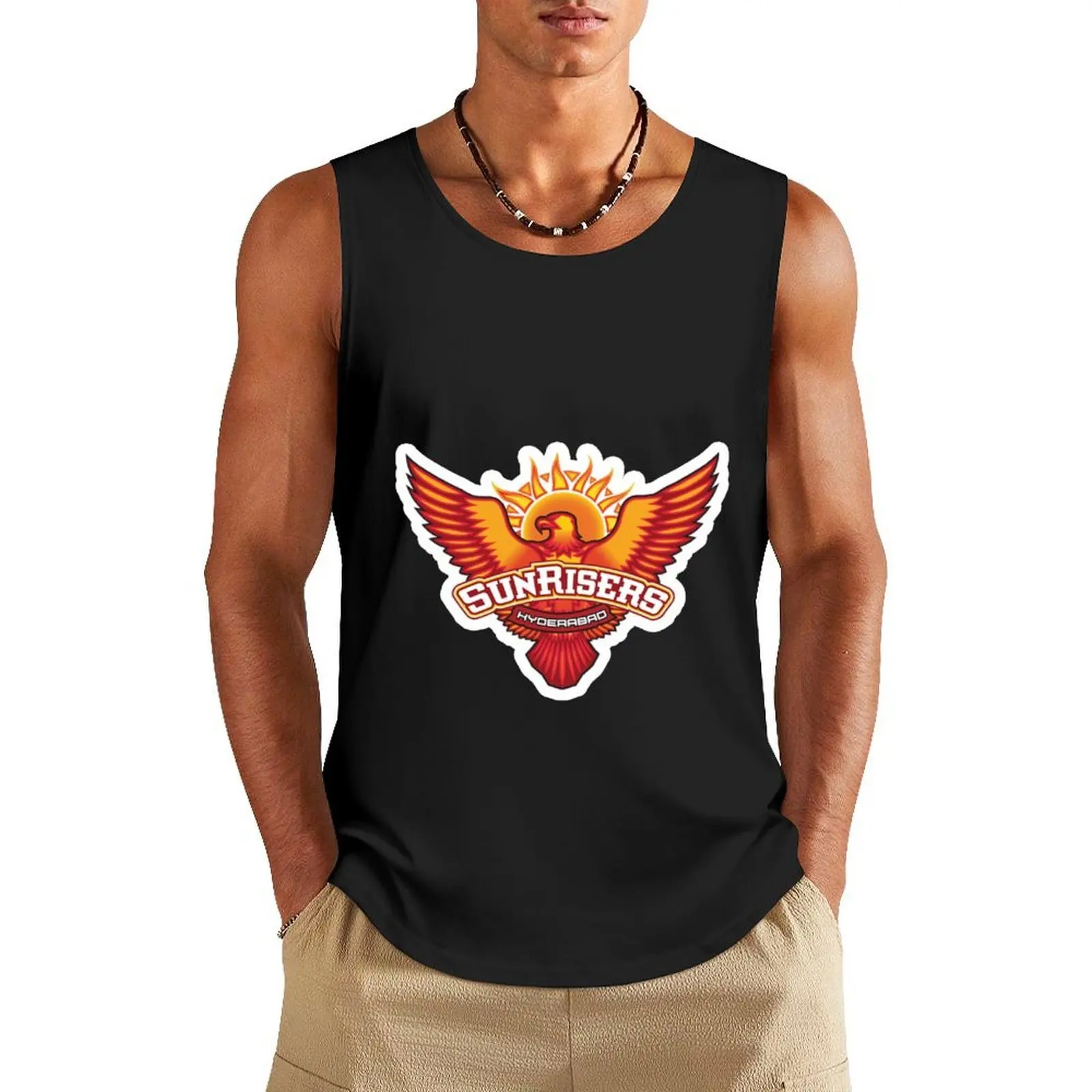 

IPL SRH Sunrisers Hyderabad Tank Top Men's t-shirt summer clothes man 2025 t-shirts for Men's gym