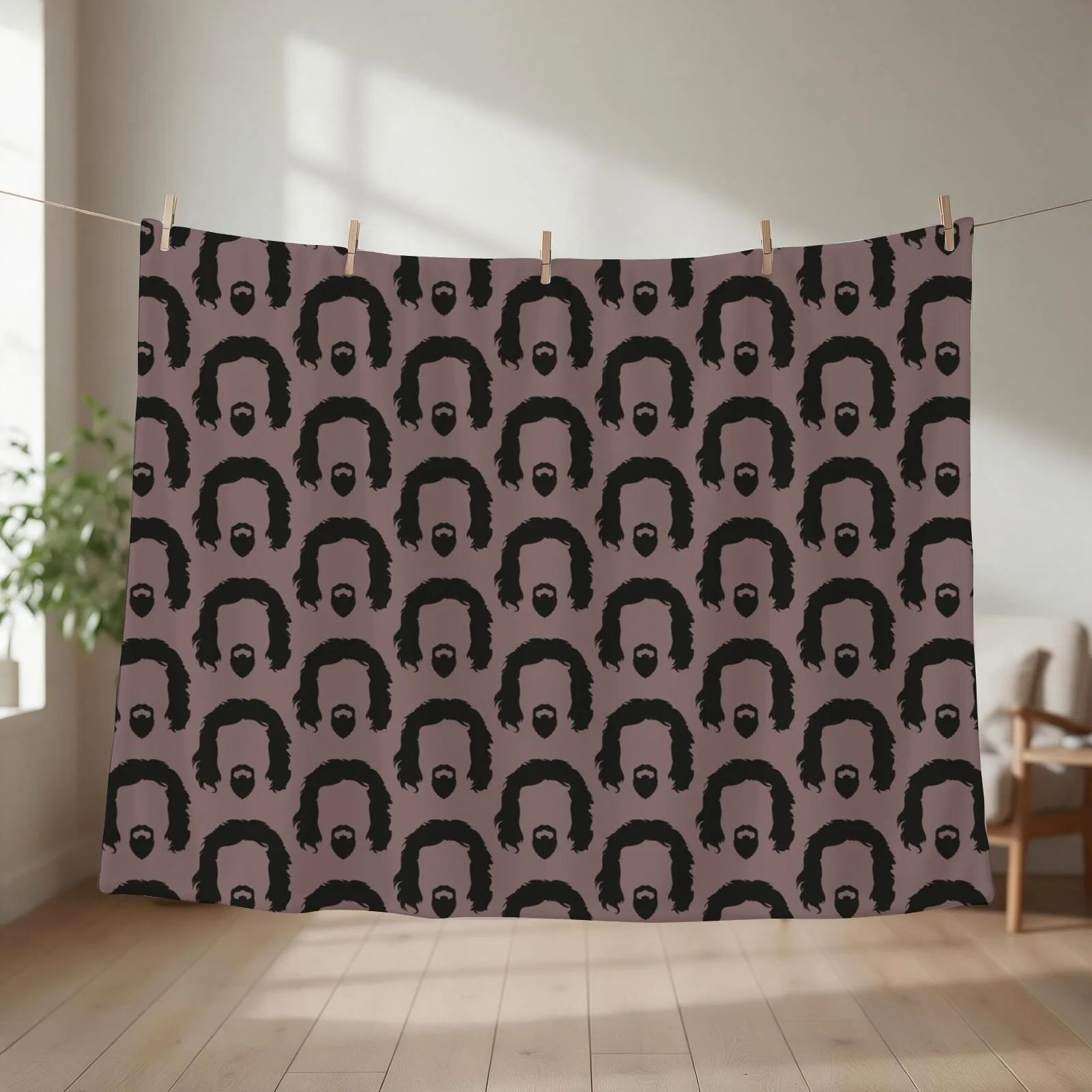 COMEDY ICONS 13. Billy Connolly - Throw Blanket couch cozy soft plush fuzzy picnic outdoor blanket