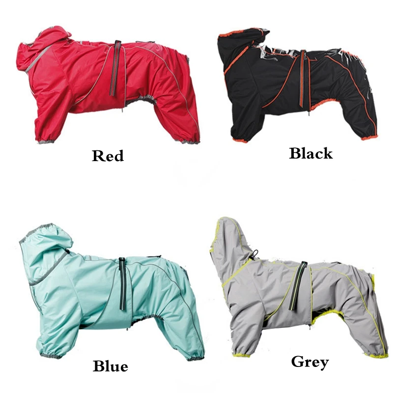 Dog Raincoat for Large Dogs Soft Breathable Snow-Proof Windproof Pet Rain Jacket Safety Waterproof Outdoor Dog Coat with Legs