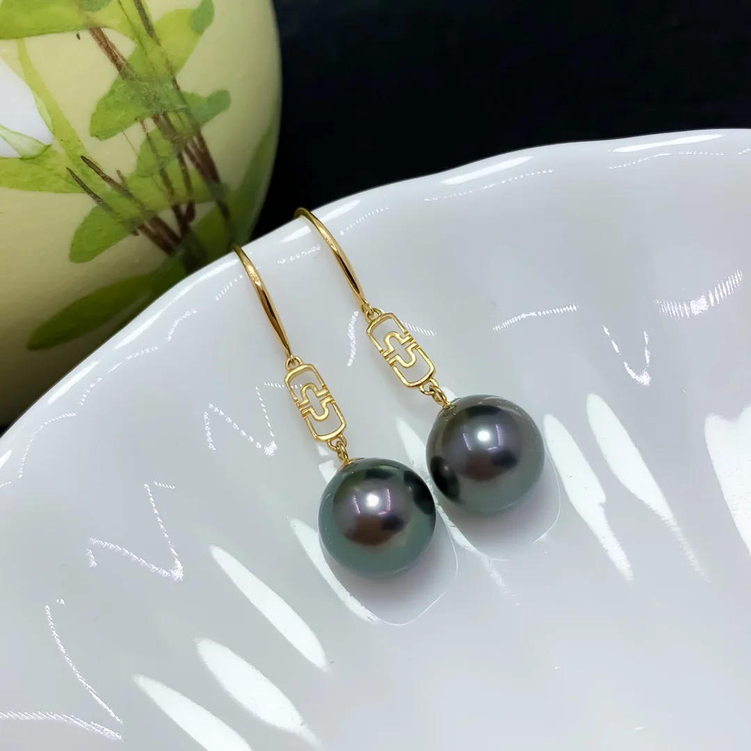 SHILOVEM 18k Gold  Pearl Stud Earrings New Birthday Christmas Gift Fashion Wholesale Women 9*9mm  yze090922zz